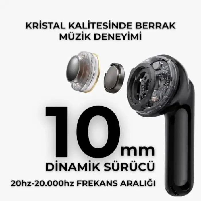 Kulaklık, S160 Anc Kablosuz Bluetooth (Siyah)