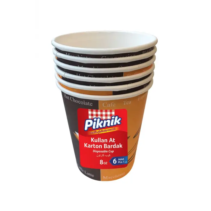 Kullan At Karton Bardak 8 Oz 6lı 1484