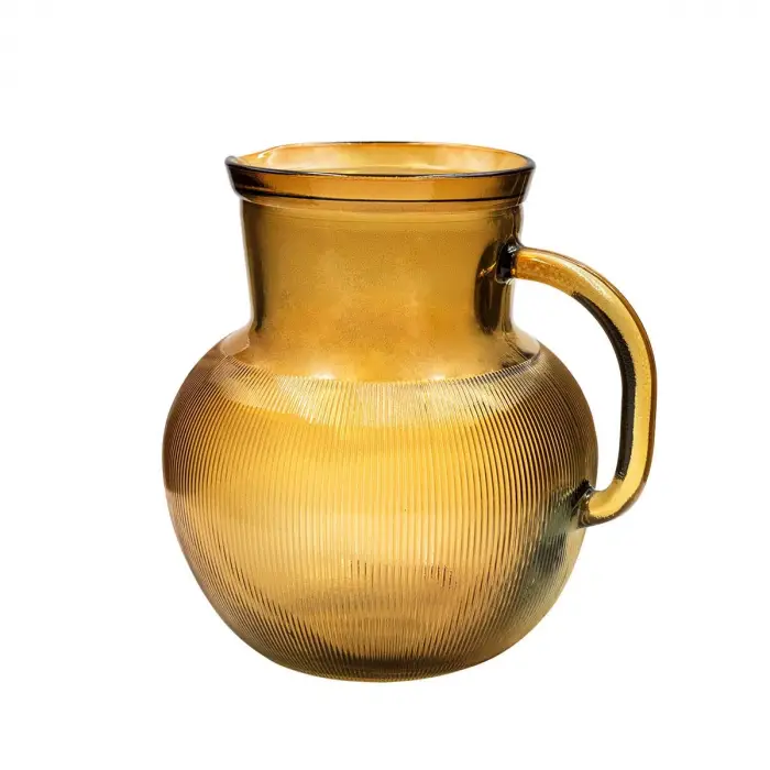 Kulplu Renkli Cam Sürahi 2,3 L