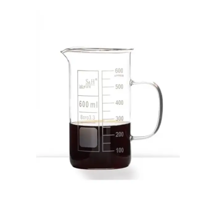 Kulplu uzun form beher, 600 ml