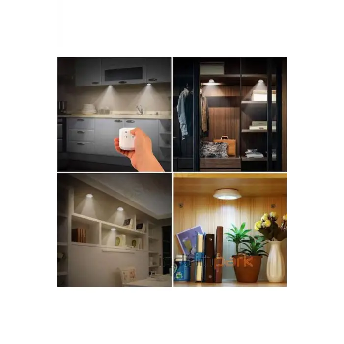 Kumandalı, Ayarlanabilir LED Işık, 3lü Set