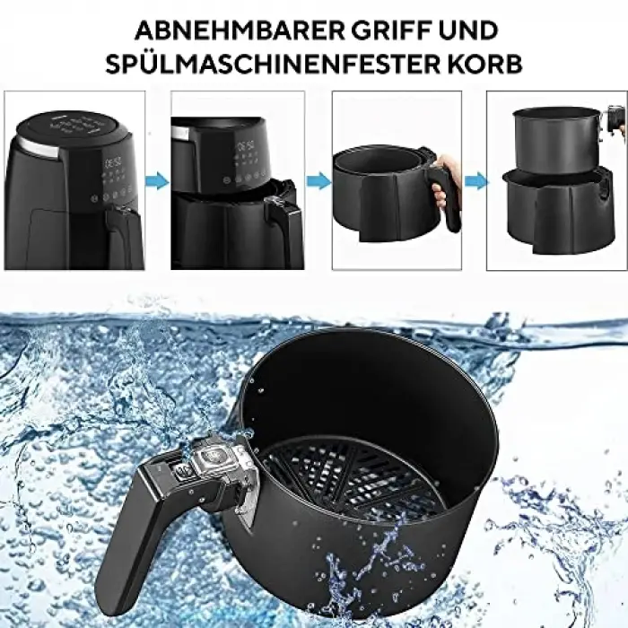 Kumtel Digital Fastfryer HAF-02 - Airfryer, Siyah
