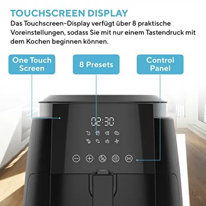 Kumtel Digital Fastfryer HAF-02 - Airfryer, Siyah