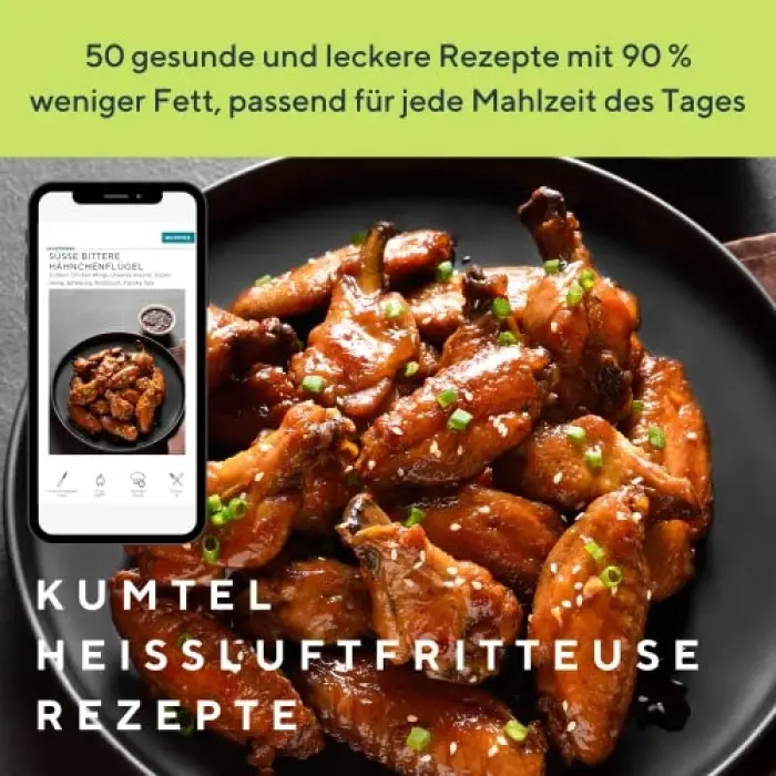 Kumtel Digital Fastfryer HAF-02 - Airfryer, Siyah