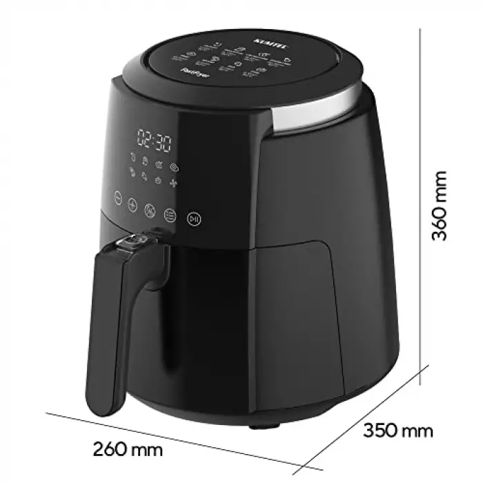 Kumtel Digital Fastfryer HAF-02 - Airfryer, Siyah