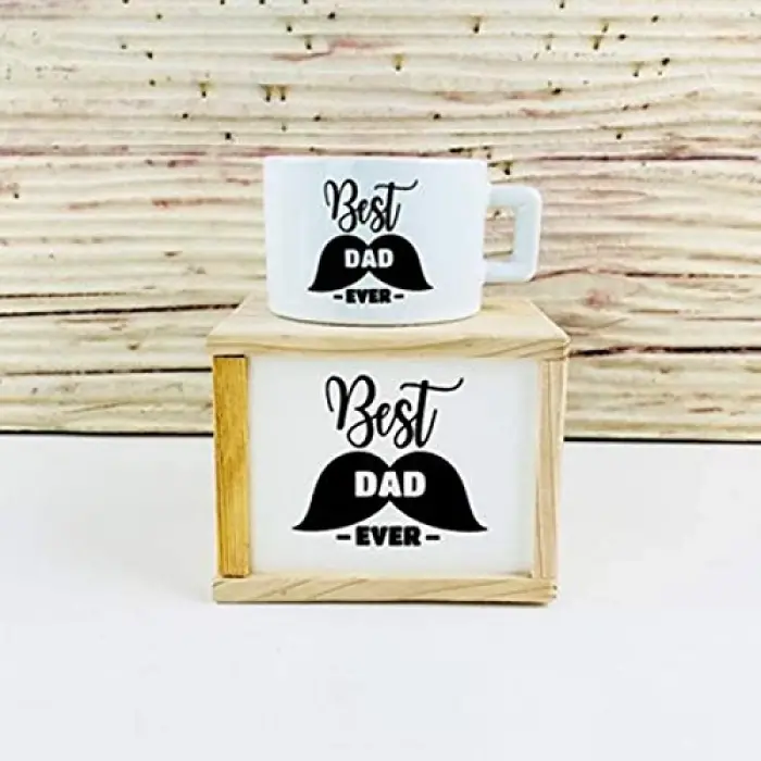Kupa, Ahşap Kutunda Best Dad