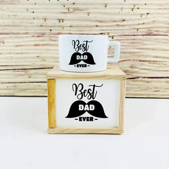 Kupa, Ahşap Kutunda Best Dad
