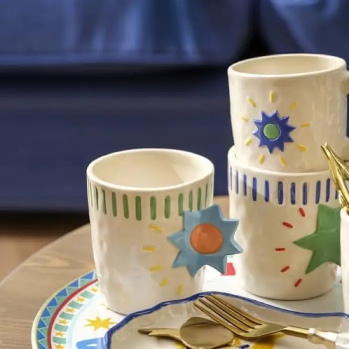 Kupa; Sımıng Stoneware 285 Ml Mavi, Yeşil