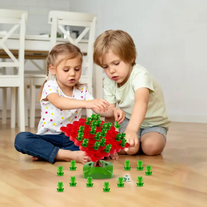 Kurbağa Denge Oyunu, 3+ Yaş, 50 Parçalı, Ebeveyn Çocuk Etkileşimli, Eğitici Zeka ve Strateji Oyunu, Aile Kutu Oyunu