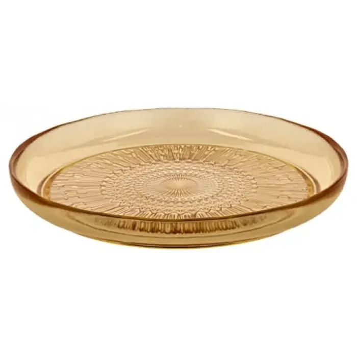 Kusintha Cam Tabak Çap 25 cm Amber