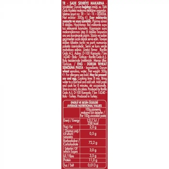 Kuskus Makarna 500 g.