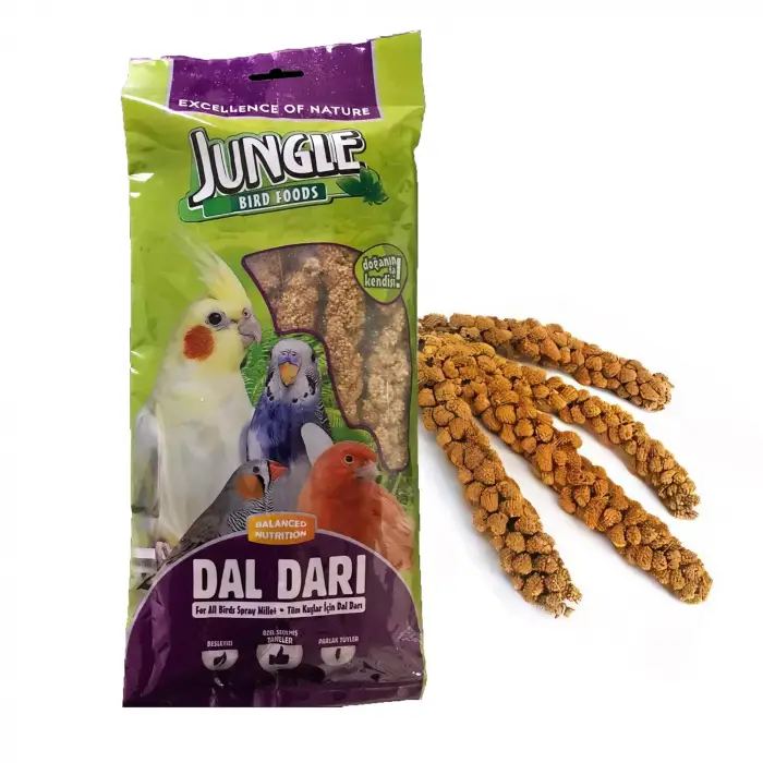 Kuşlar için doğal dal darı, 5li paket
