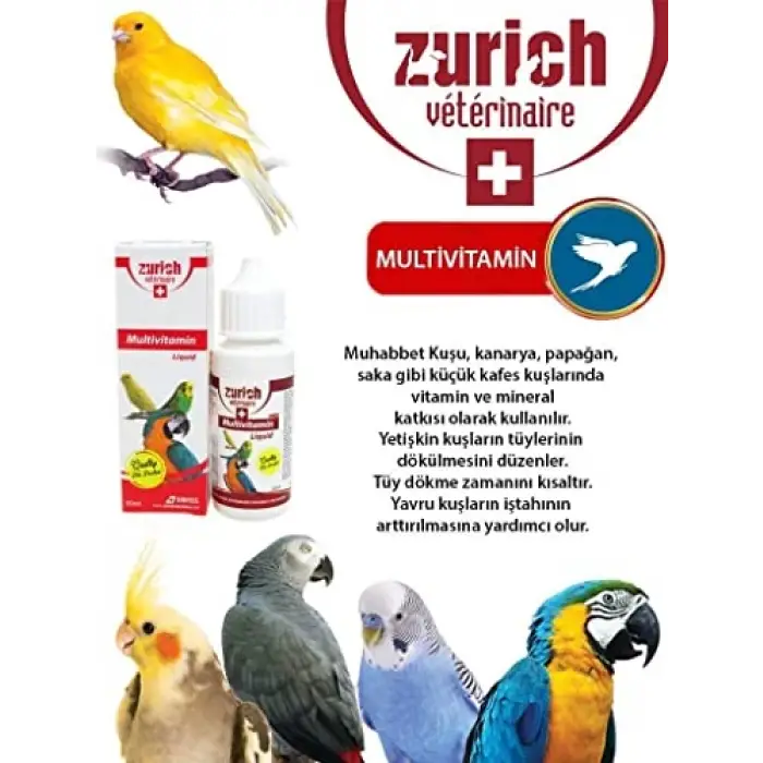 Kuşlar için Multivitamin 30 ml
