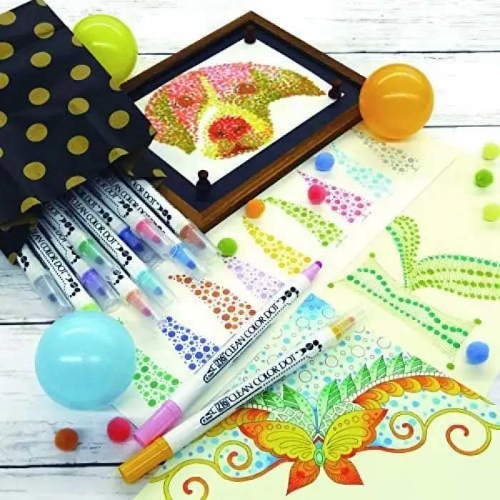 KUTC-6100-4V Zig 4 Clean Colour Dot kalem seti, multi, S, 4 adet