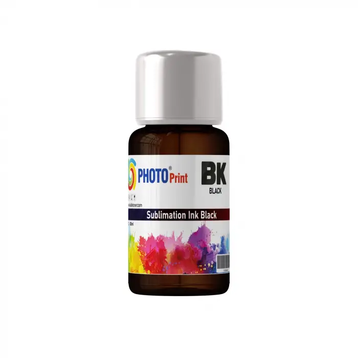 L605 Uyumlu BK Siyah Sublimasyon Transfer Baskı Mürekkebi, 100 ML, Klt-03252