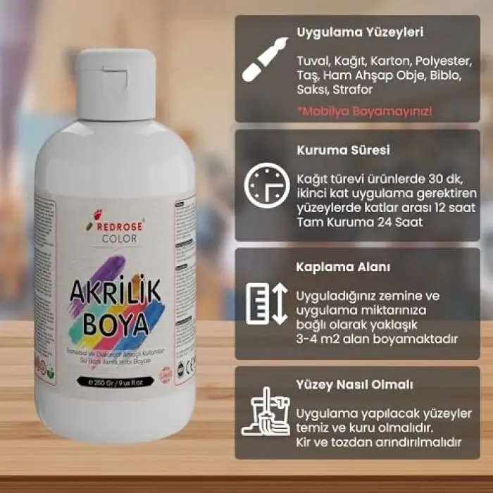Lacivert Akrilik Boya 250 gr