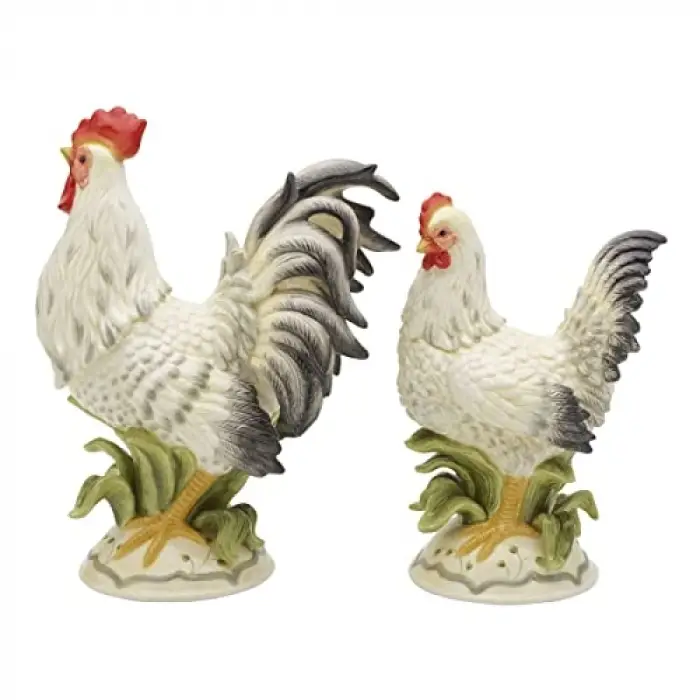 Lantana Horoz ve Tavuk Figürü, 2li Set