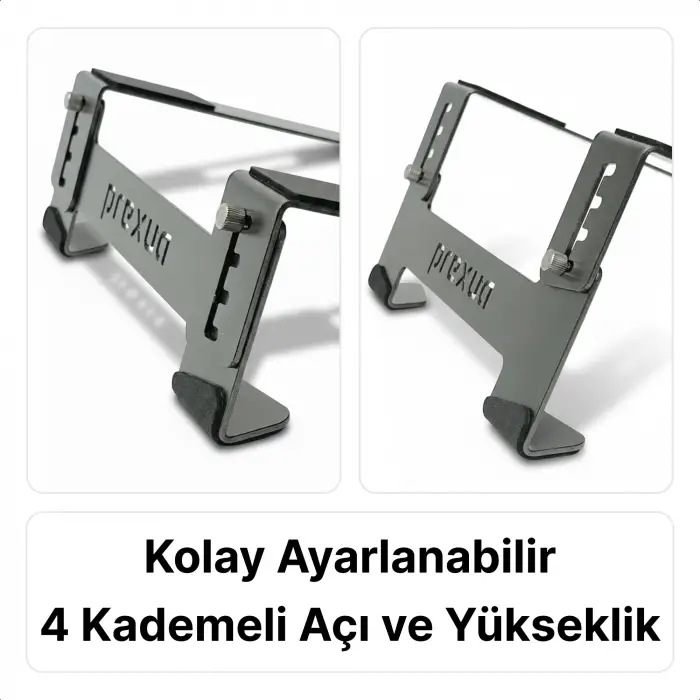 Laptop Standı Metal Siyah STP4025 (Siyah, Medium)
