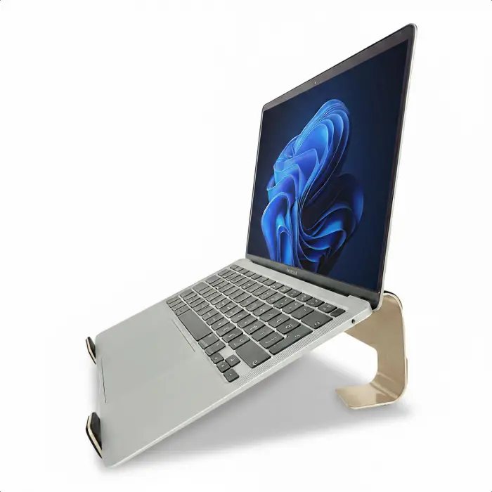 Laptop Standı, Notebook Yükseltici Altlık, Metal, Gold