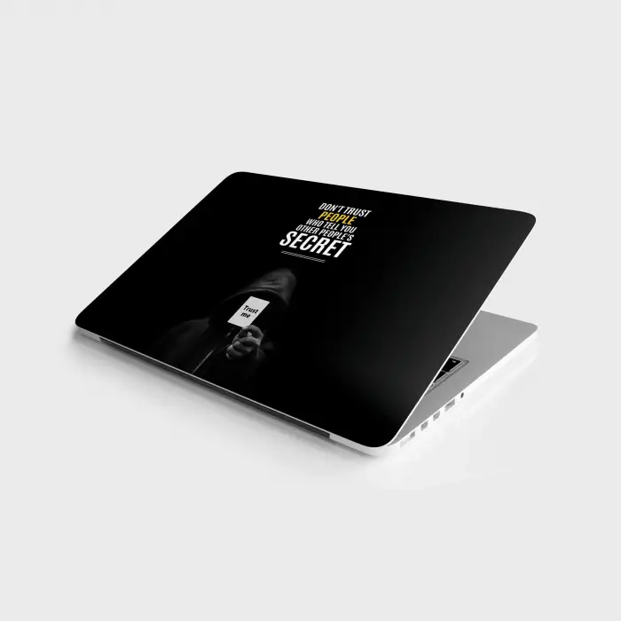 Laptop Sticker Bilgisayar Notebook PC Kaplama Etiketi, Trust Me
