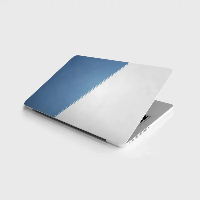 Laptop Sticker Notebook PC Kaplama Etiketi, Mavi Beyaz