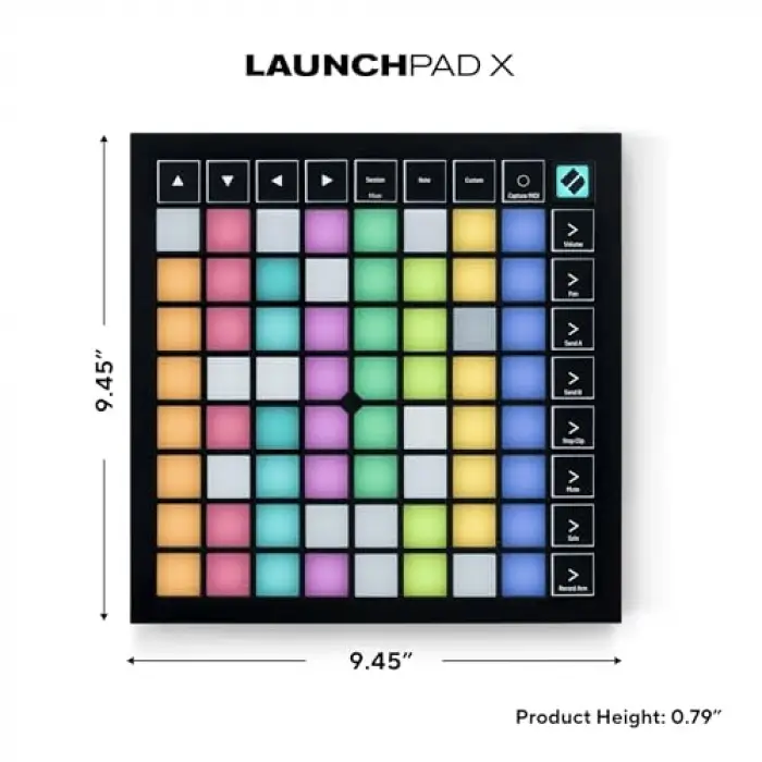 Launchpad X Mıdı Grid Controller for Ableton Live/Logic Pro, Kolay Kontroller, Dinamik Nota Çalma