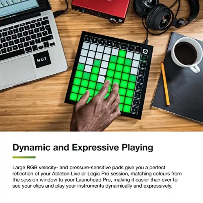 Launchpad X Mıdı Grid Controller for Ableton Live/Logic Pro, Kolay Kontroller, Dinamik Nota Çalma