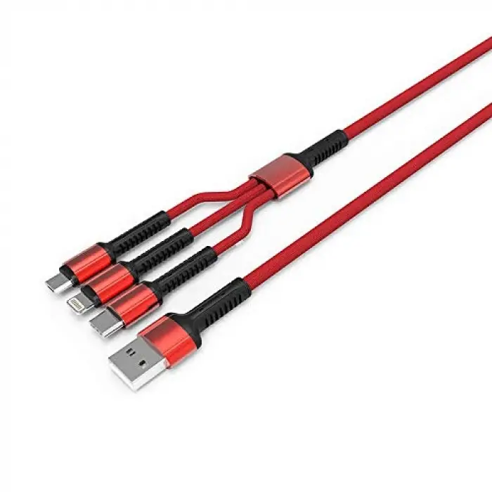 LC93 3 in 1 USB Kablo Siyah