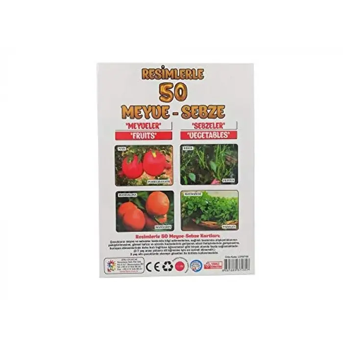 LCFS7435 Flash Card 50 Meyve Sebze