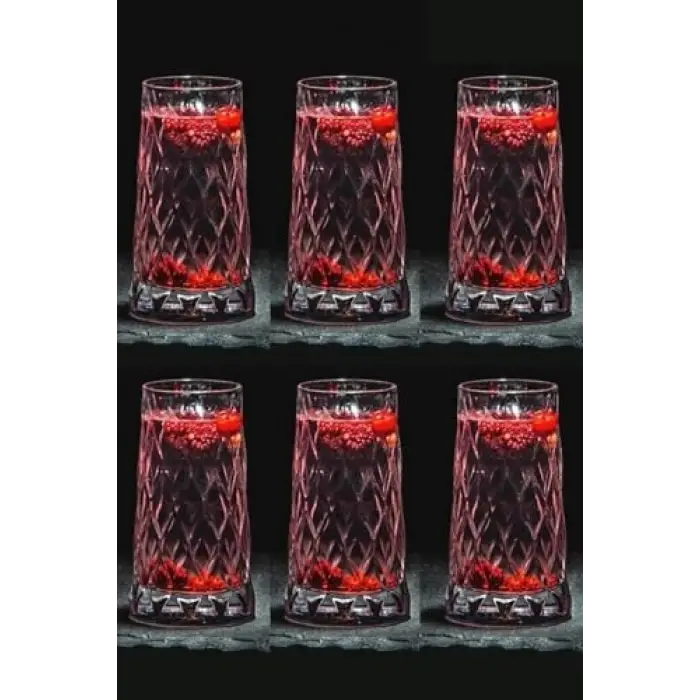Leafy 6lı Long Drink Kokteyl Meşrubat Bardağı 450 cc EGETREND420855I6