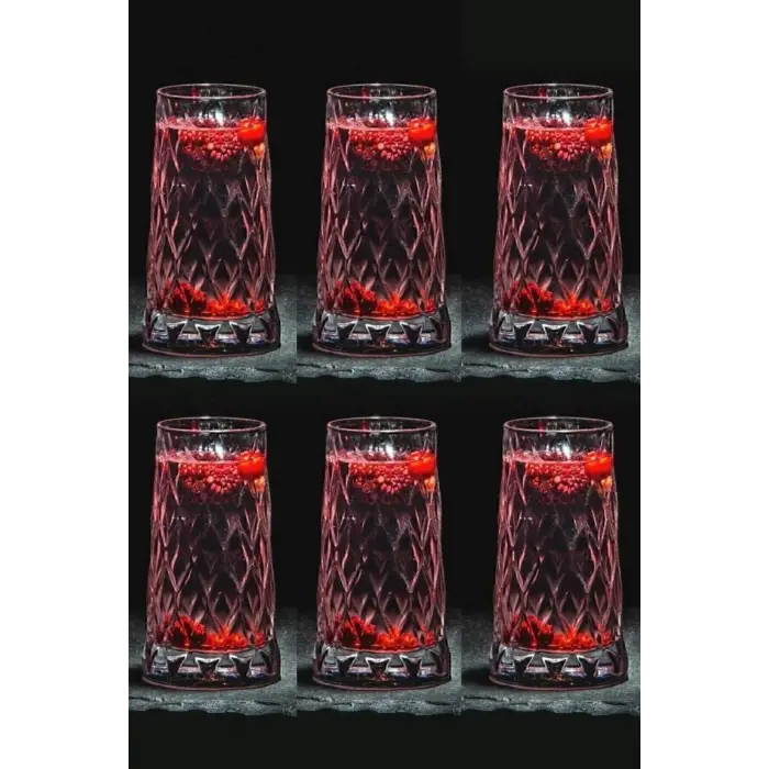Leafy 6lı Long Drink Kokteyl Meşrubat Bardağı 450 cc EGETREND420855I6