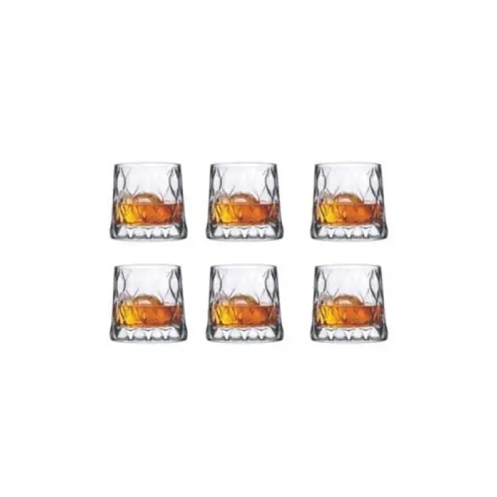 Leafy Viski Bardağı, 300 Cc, 6lı, 420194, Şeffaf