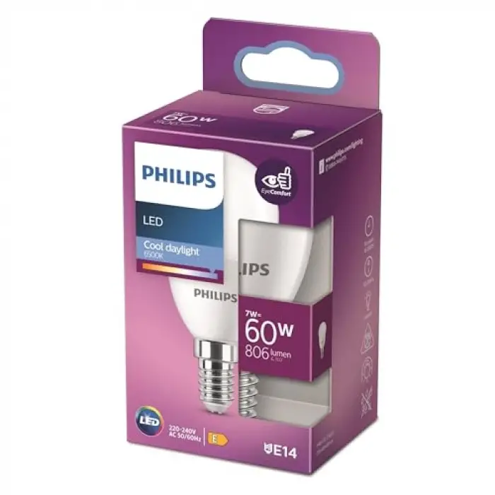 LED 60W P48 E14 Beyaz Işık Dim Edilmez Ampul