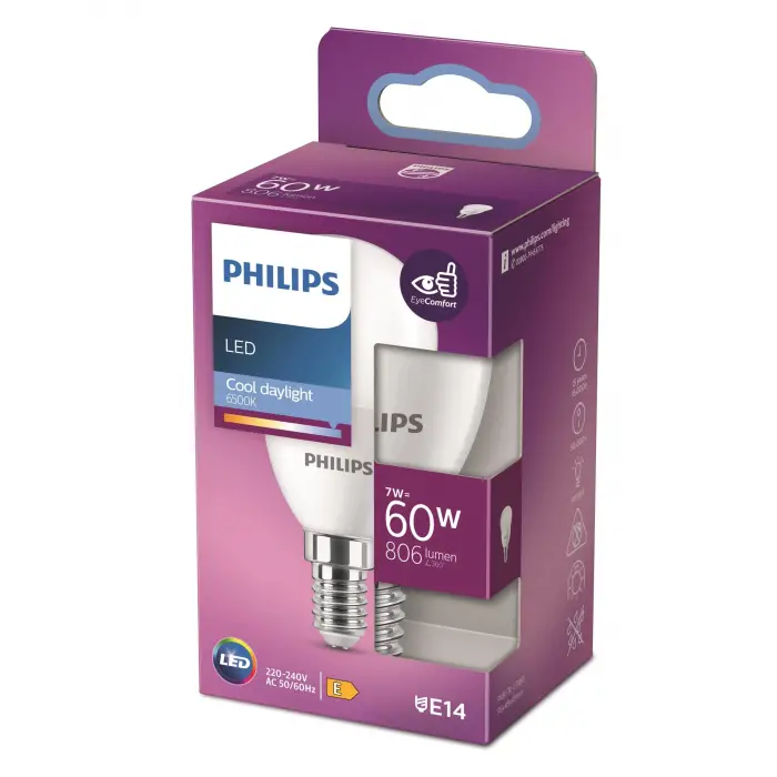 LED 60W P48 E14 Beyaz Işık Dim Edilmez Ampul