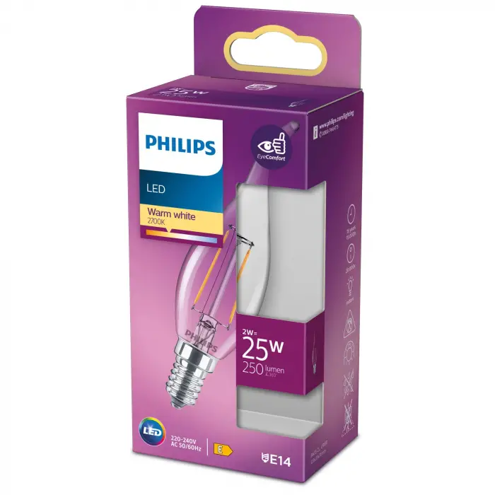 LED classic 25W BA35 E14 WW CL Dim Edilmez Sarı Işık Filament Ampul