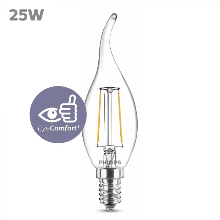 LED classic 25W BA35 E14 WW CL Dim Edilmez Sarı Işık Filament Ampul
