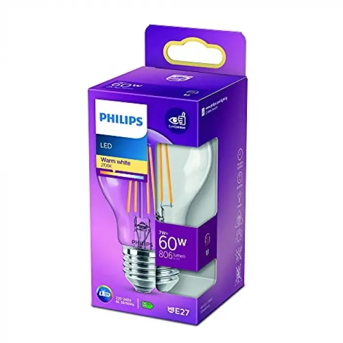 LED Classic 60W A60 E27 Non-Dim 2700K Sarı Işık LED Filament Ampul