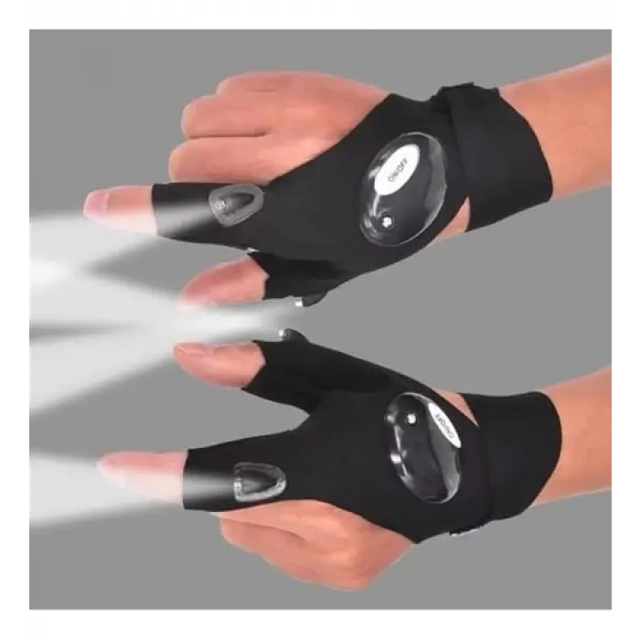 LED Işıklı Çalışma Eldiveni, Sağ Sol Çift