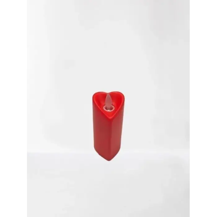 LED Işıklı Kalp Şeklinde Mum – Pilli