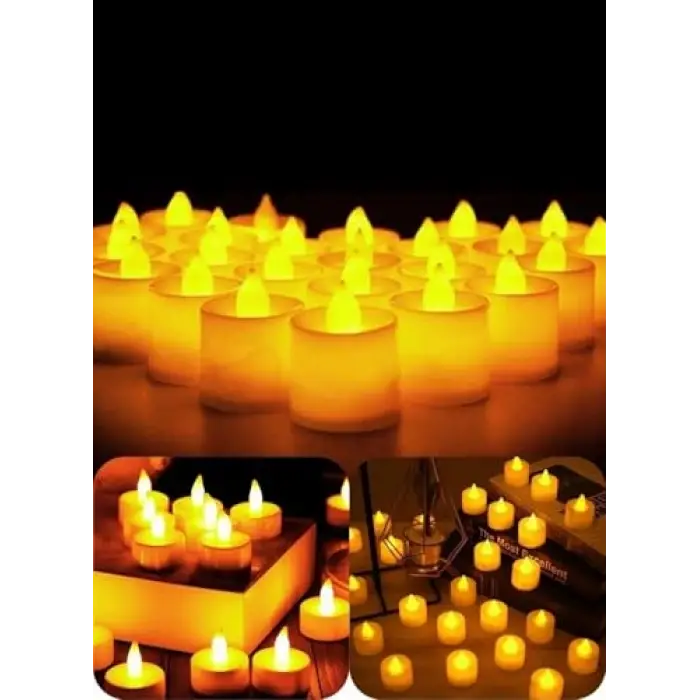 Led Mum A Kalite Premium 10 Adet Model Işıklı Tealight Piller Dahil