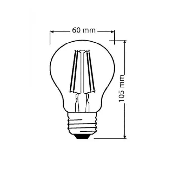 Led Value 6,5W (60W) Rustik Led Ampul 2700 Kelvin -Sarı