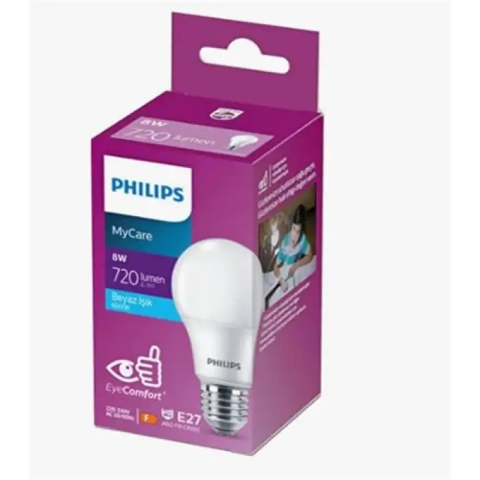 LEDBulb 8-60W E27 6500K Beyaz Işık 720 lümen