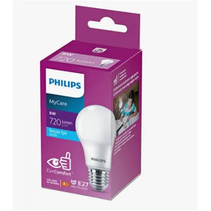 LEDBulb 8-60W E27 6500K Beyaz Işık 720 lümen
