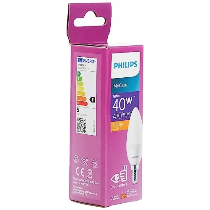 LEDCandle 40W B35 E14 Sarı Işık