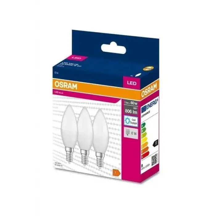 Ledvalue 75W (60W) 3 Lü Led Mum Ampul Beyaz - 6500K E14