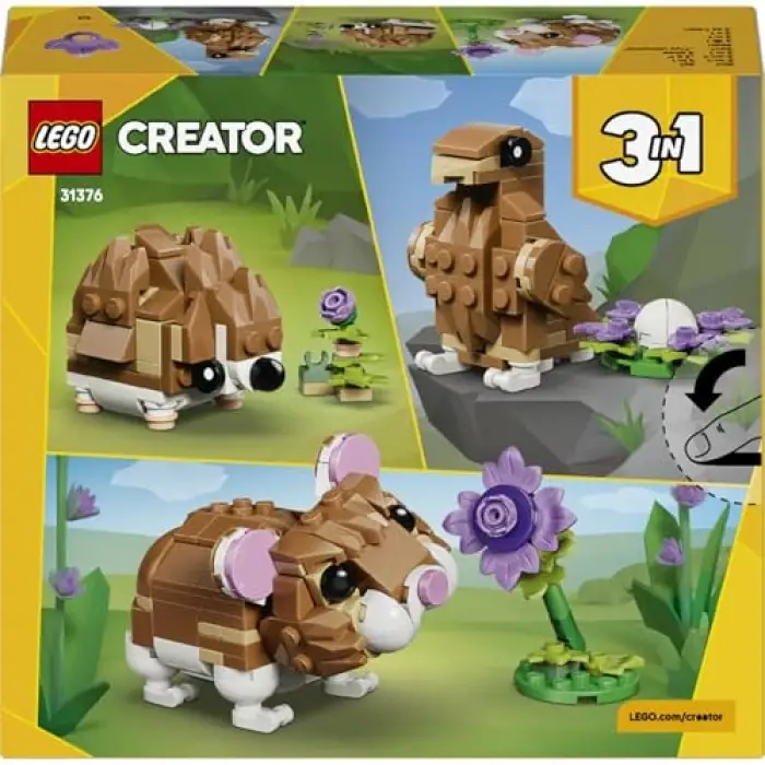 LEGO 3’ü 1 Arada 31376 Creator Sevimli Hamster ile Çiçek