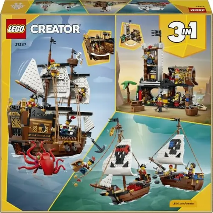 LEGO Creator 3’ü 1 Arada İkonik Korsan Gemisi 31387