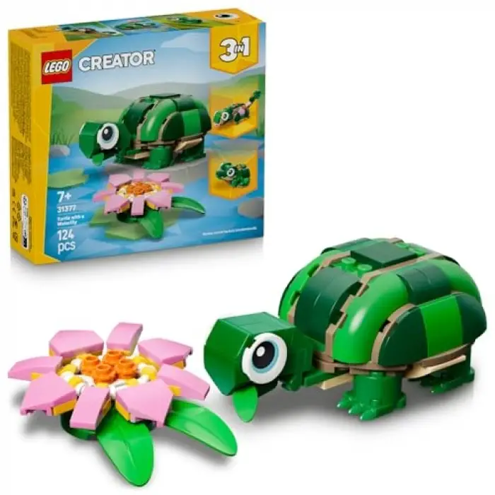 LEGO Creator 3’ü 1 Arada Kaplumbağa ile Nilüfer Çiçeği 31377