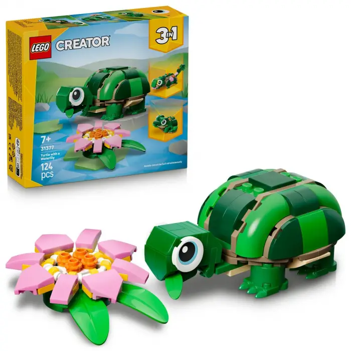 LEGO Creator 3’ü 1 Arada Kaplumbağa ile Nilüfer Çiçeği 31377