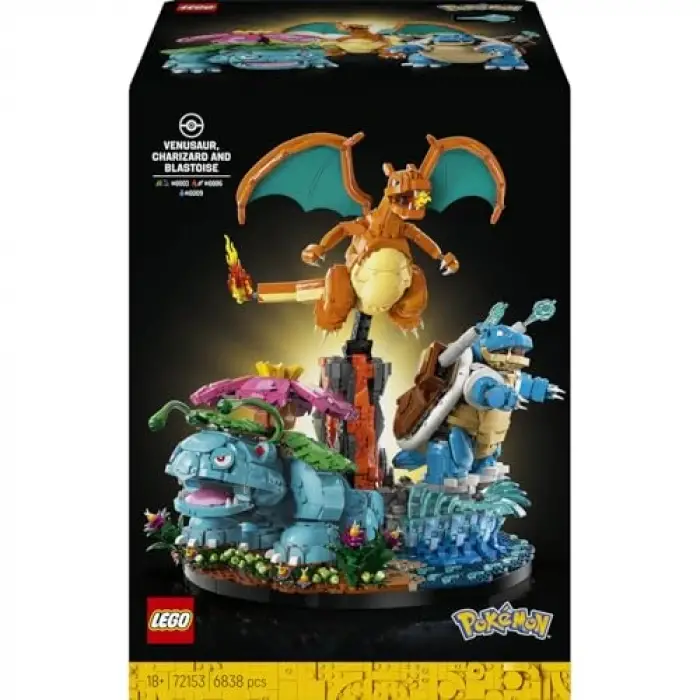 LEGO Pokémon Venusaur, Charizard ve Blastoise 72153